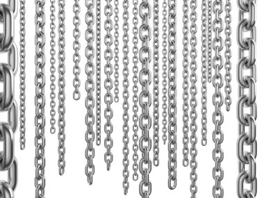 Hanging dangling chains. clipart