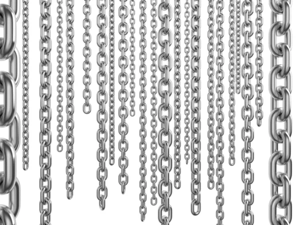 Hanging dangling chains. — Stock Photo, Image