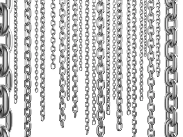 Předsazení visely řetězy. — Stock fotografie