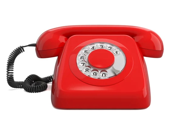 Piros retro telefon — Stock Fotó