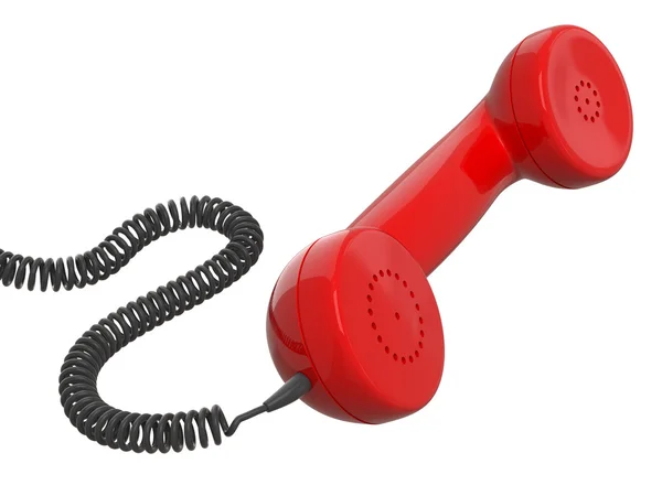 Ретро червона трубка телефону — стокове фото