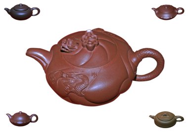 Chinese traditional teapot clipart