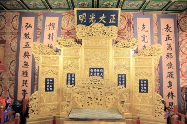 Chinese emperor's throne clipart