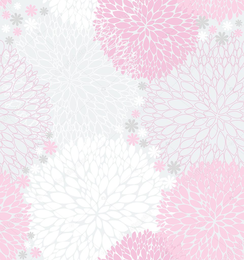 Abstract Seamless spring pink floral pattern