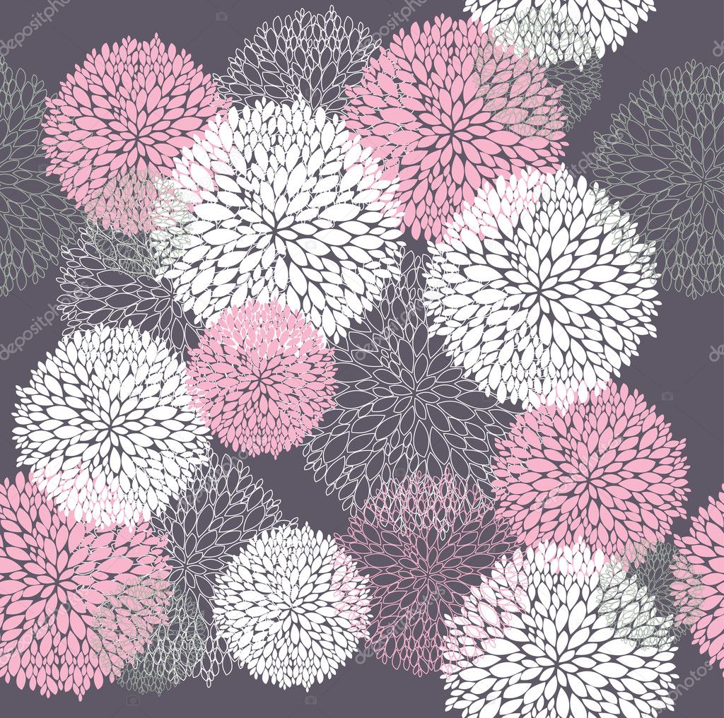 Seamless cute spring or summer floral pattern. Background with flowers ...