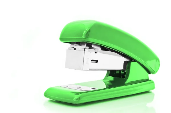 绿色订书机 — 图库照片
