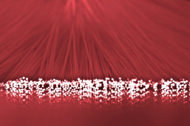 Red optical fiber strands clipart