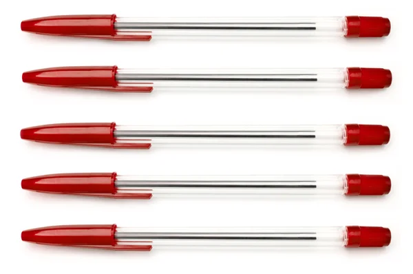 Fundo caneta vermelha — Fotografia de Stock