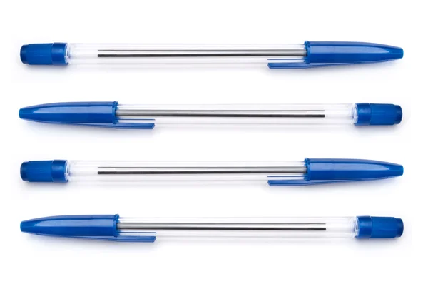 Długopis niebieski tło — Zdjęcie stockowe