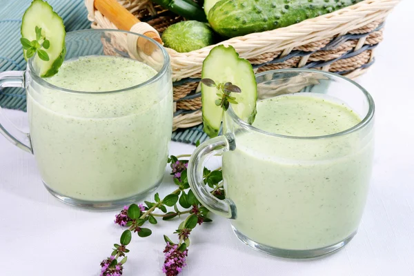 Hälsosamma vegetabiliska drink Royaltyfria Stockbilder
