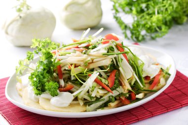 Kohlrabi salad clipart