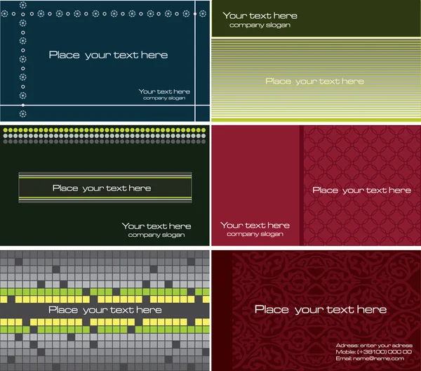 renkli kart vektör kümesi