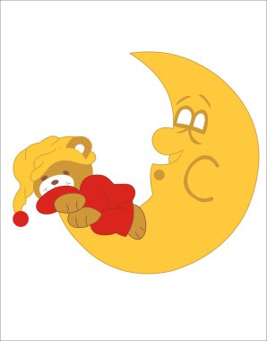 Sleepy bear clipart