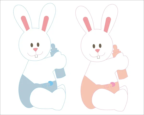 Кроликовые младенцы — стоковый вектор