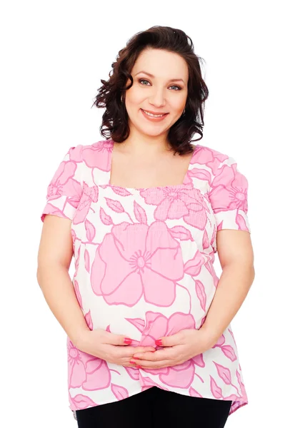 Mooie jonge zwangere vrouw — Stockfoto