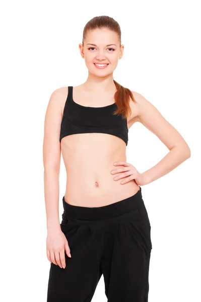 Junge Frau in Sportkleidung — Stockfoto