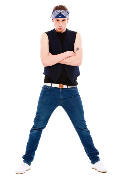 Mann in blauer Jeans — Stockfoto