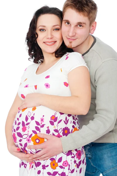 Mulher grávida com o marido — Fotografia de Stock