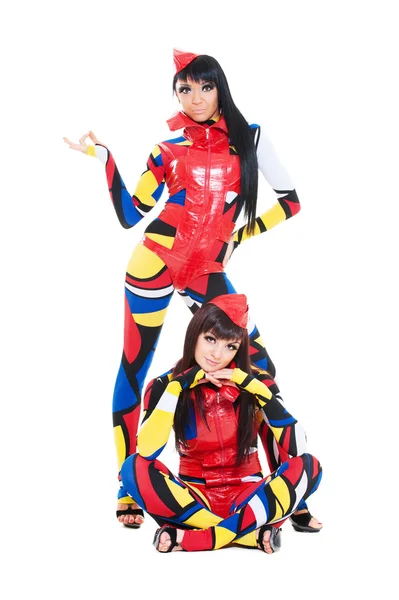 stock image Dancers in colored costumes