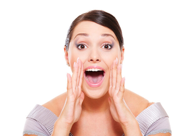Woman shouting