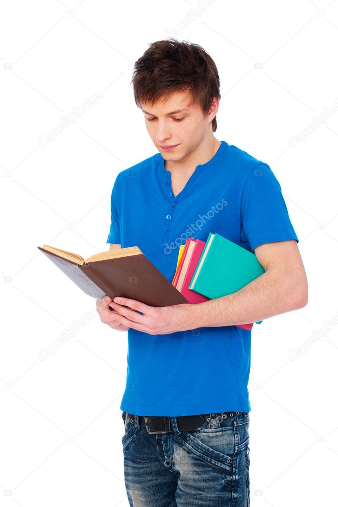 Student with books