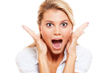 Shocked woman clipart