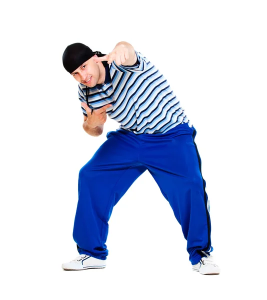 Dançarino de hip hop realizando — Fotografia de Stock