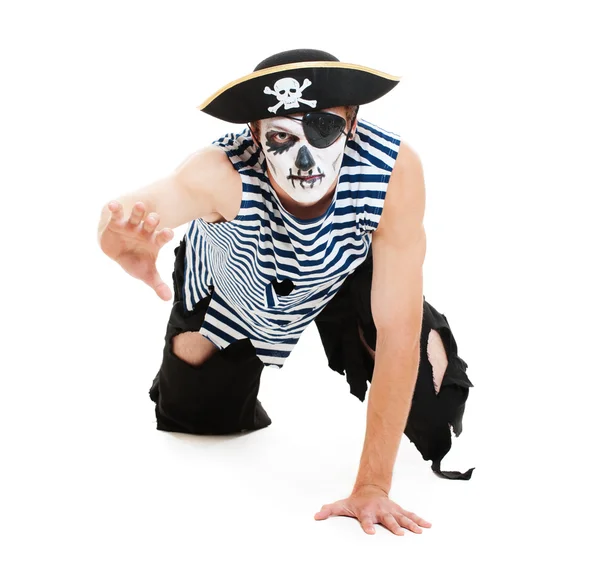 Portrét kruté pirát — Stock fotografie