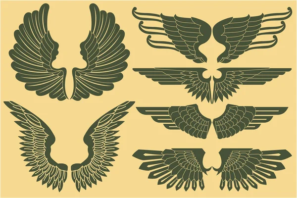 Flügel Stammesset — Stockvektor