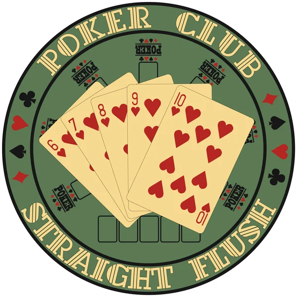 Simbolo poker club — Vettoriale Stock