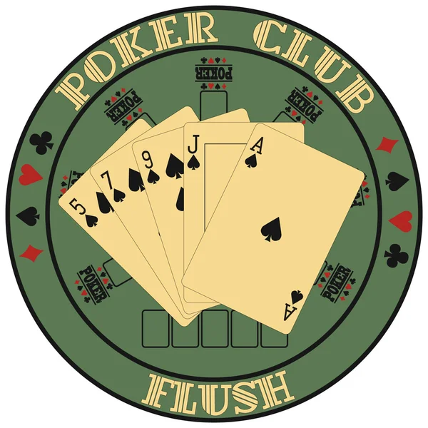 Simbol club poker — Vector de stoc