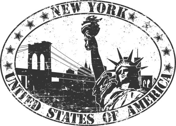 New York stamp — Stock Vector