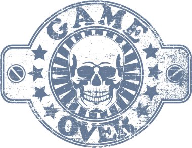 Game over stamp clipart