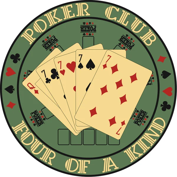 Sembol club poker — Stok Vektör