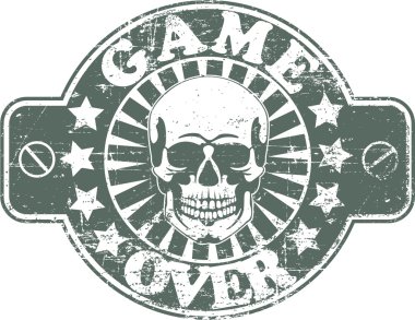 Game over stamp clipart
