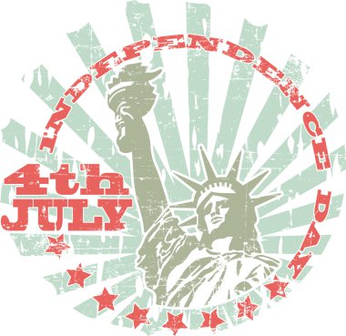 Independence Day stamp clipart