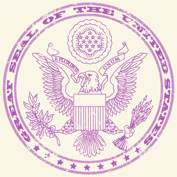 アメリカ合衆国切手の偉大なシール — ストックベクタ