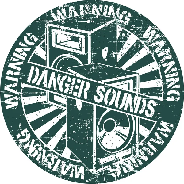 stock vector Danger sounds stamp