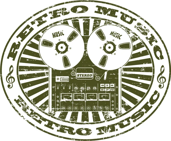 Retro müzik pul — Stok Vektör