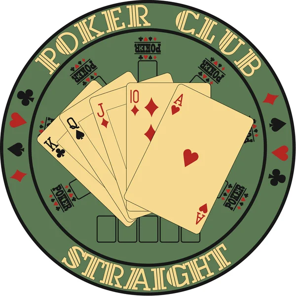 Símbolo clube de poker — Vetor de Stock