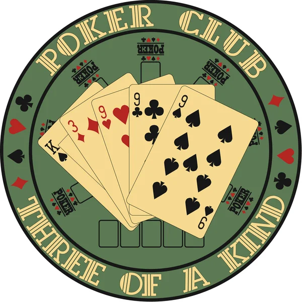 Sembol club poker — Stok Vektör