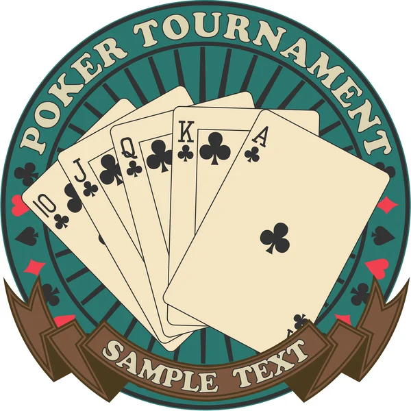 Poker turnuva sembolü — Stok Vektör
