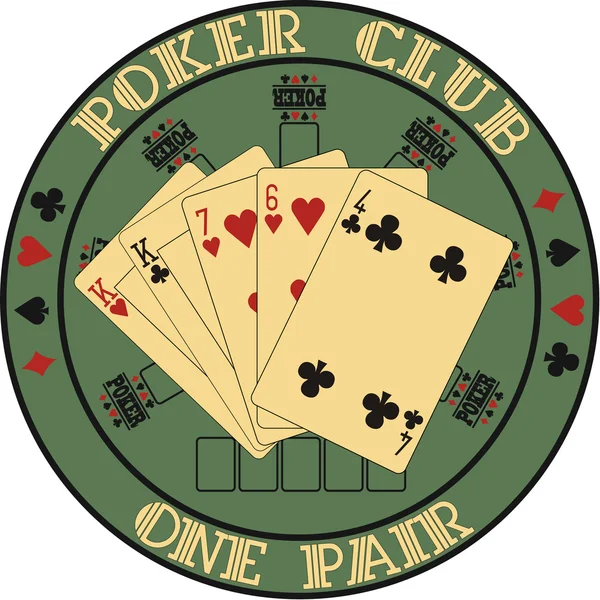 Szimbólum poker club — Stock Vector