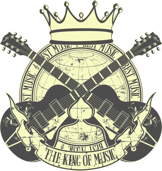 A király a zene — Stock Vector