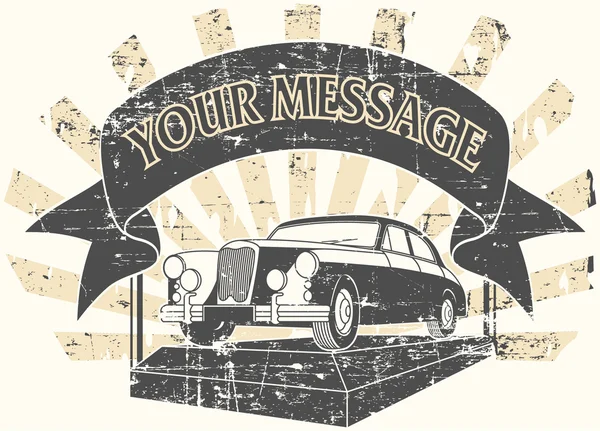 Ancien timbre de voiture — Image vectorielle