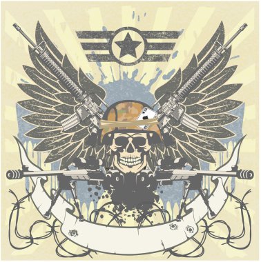 Military emblem clipart