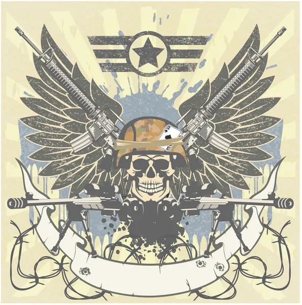 Emblème militaire — Image vectorielle