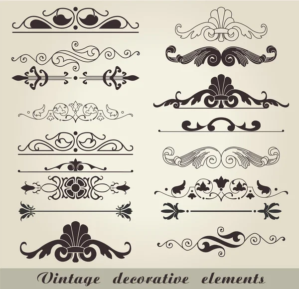 Éléments décoratifs vintage — Image vectorielle