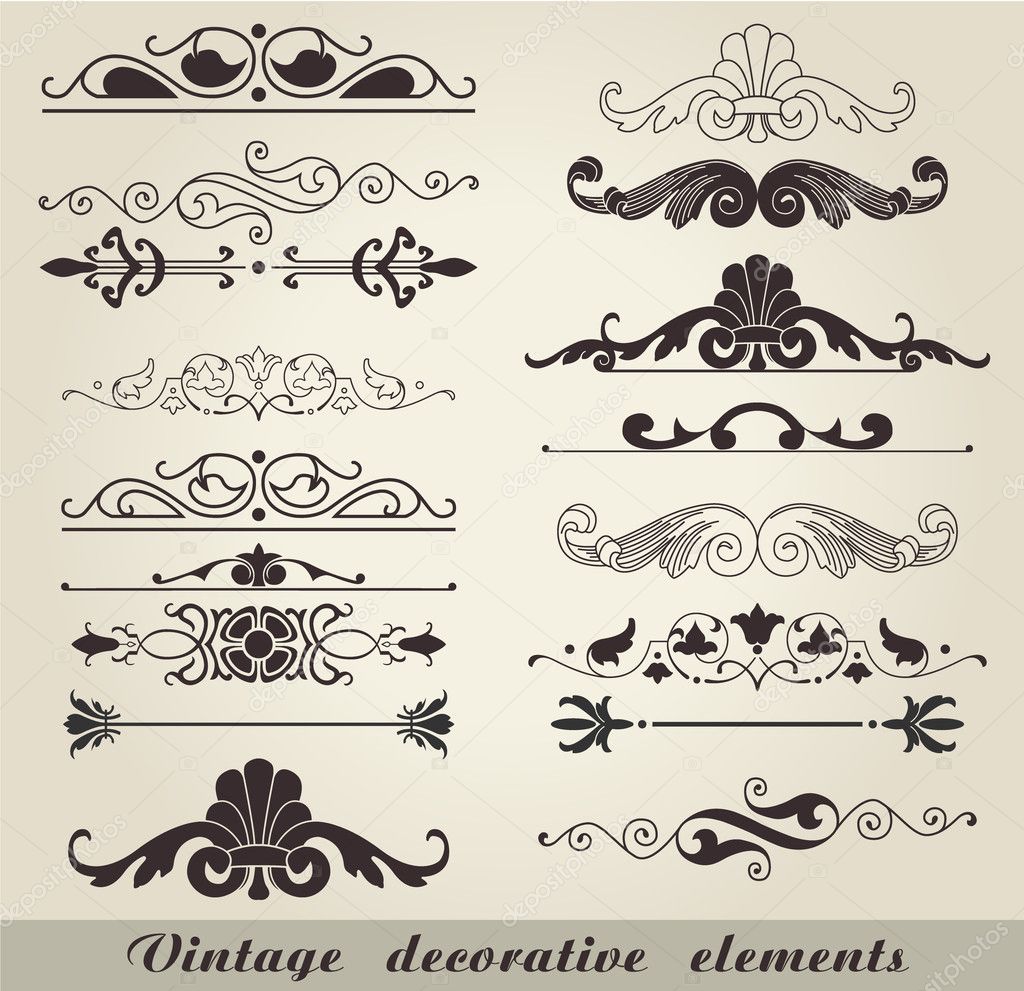 Vintage decorative elements