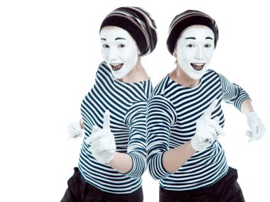 Clone mimes. clipart